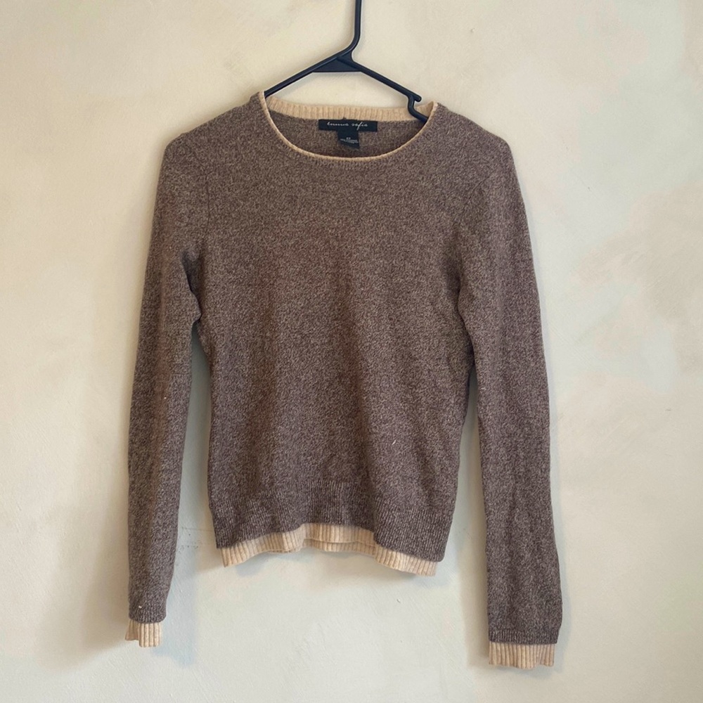 Cashmere brown sweater xs